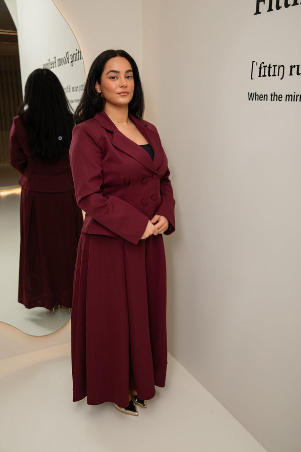 Safa skirt set burgundy