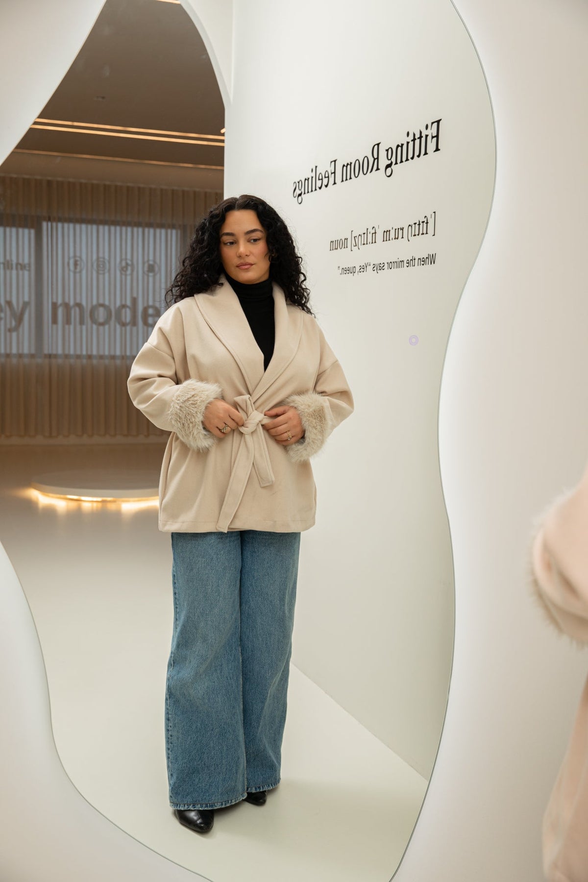 Fiya jacket beige - zeymode