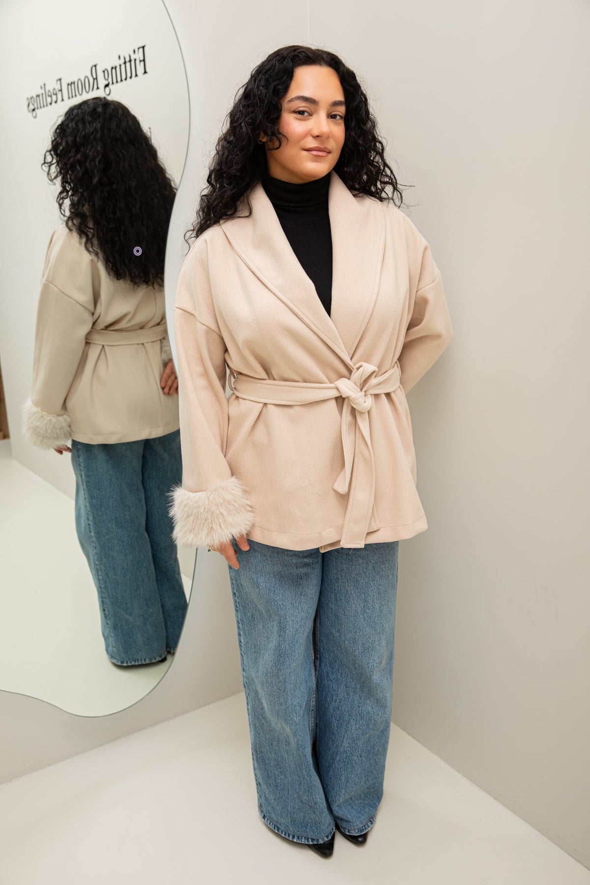 Fiya jacket beige - zeymode