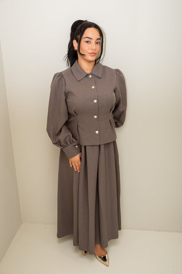 Grey skirt set