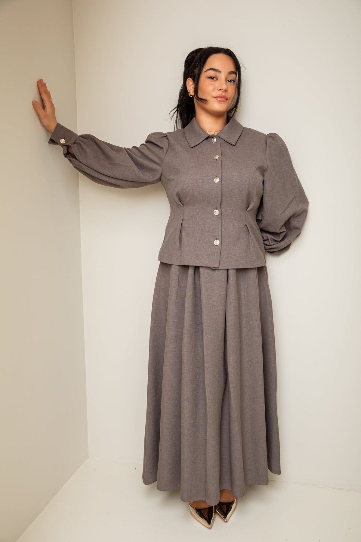 Grey skirt set - zeymode