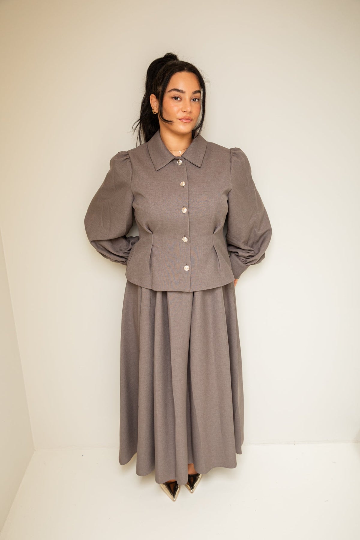 Grey skirt set - zeymode