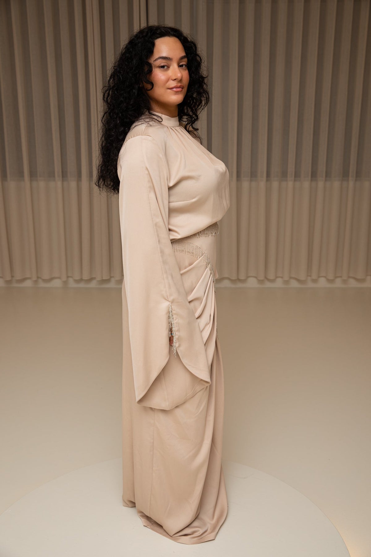 Layla skirt set cream - zeymode