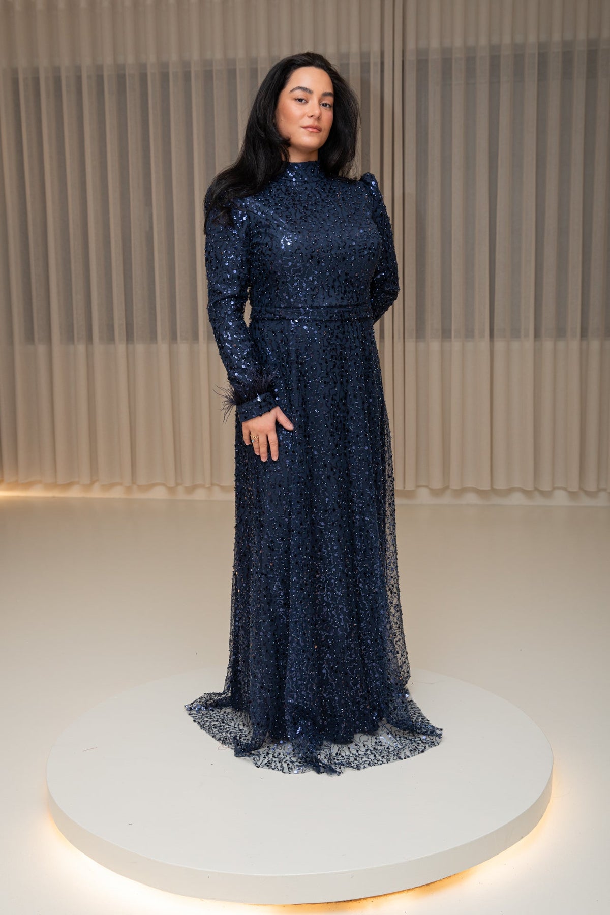 Lina dress blue - zeymode