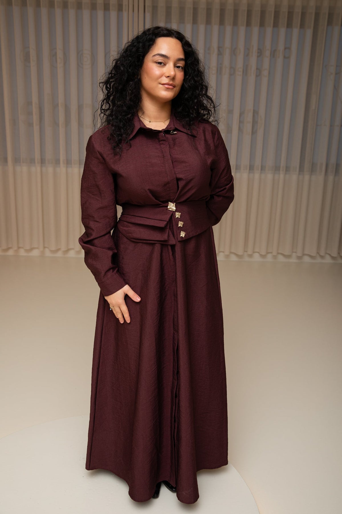 Maysa dress burgundy - zeymode