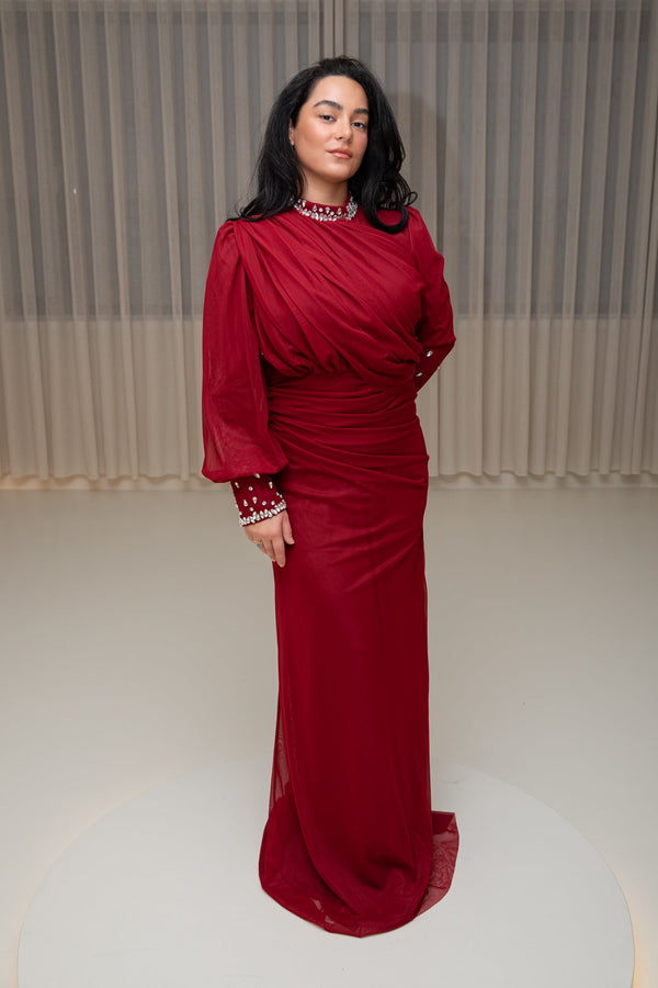 Mina dress red