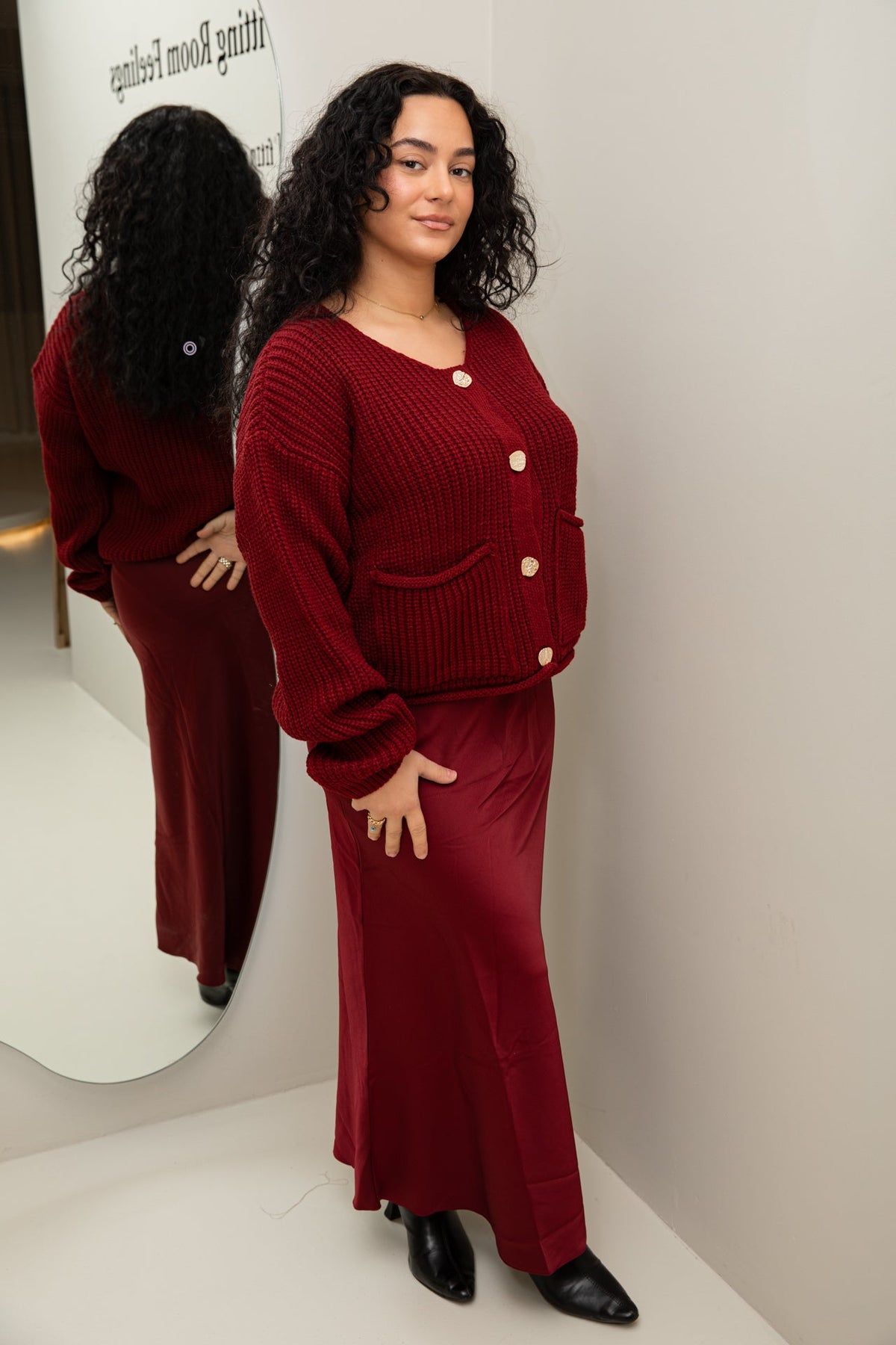 Miya vest burgundy - zeymode