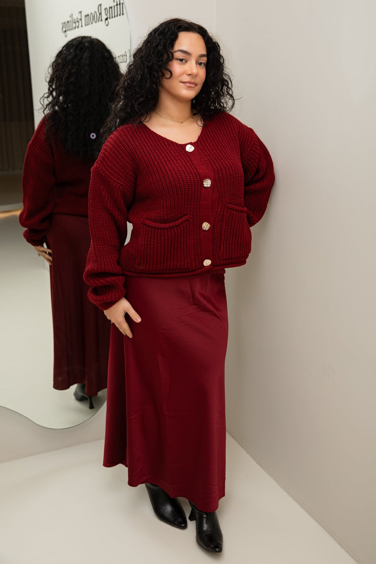Miya vest burgundy - zeymode