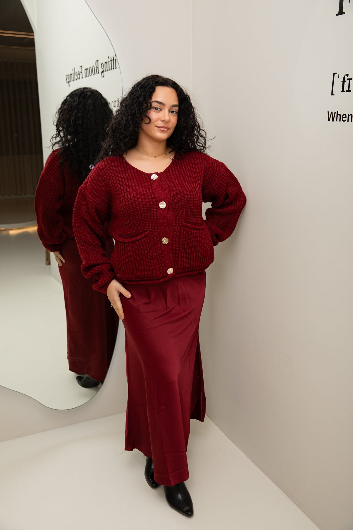 Miya vest burgundy - zeymode