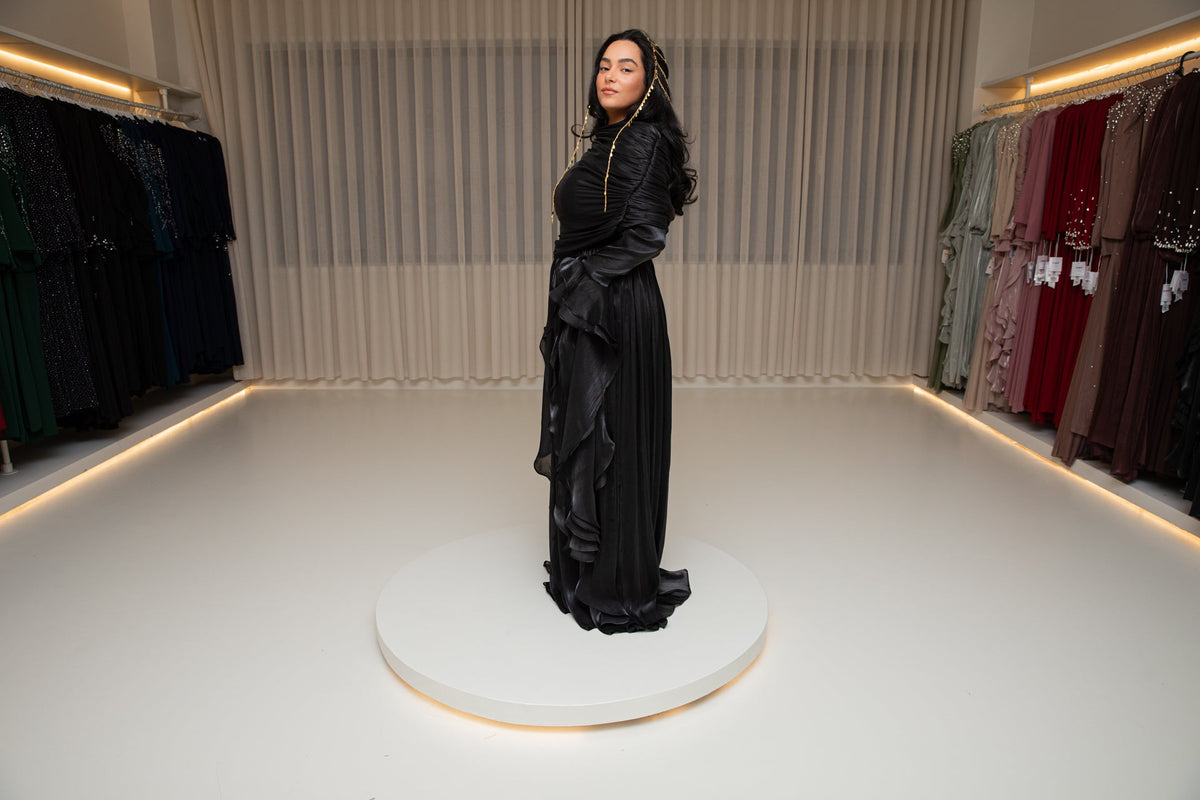 Prenses dress black - zeymode