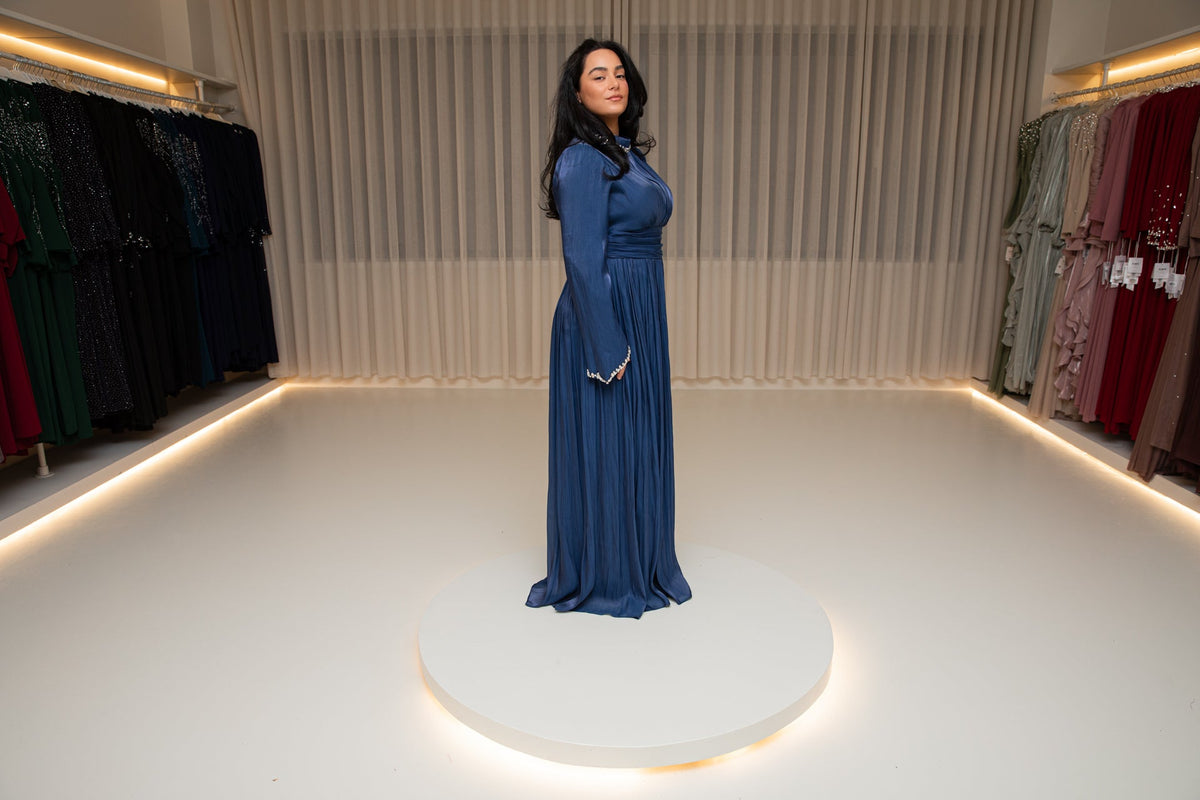 Prenses dress blue - zeymode