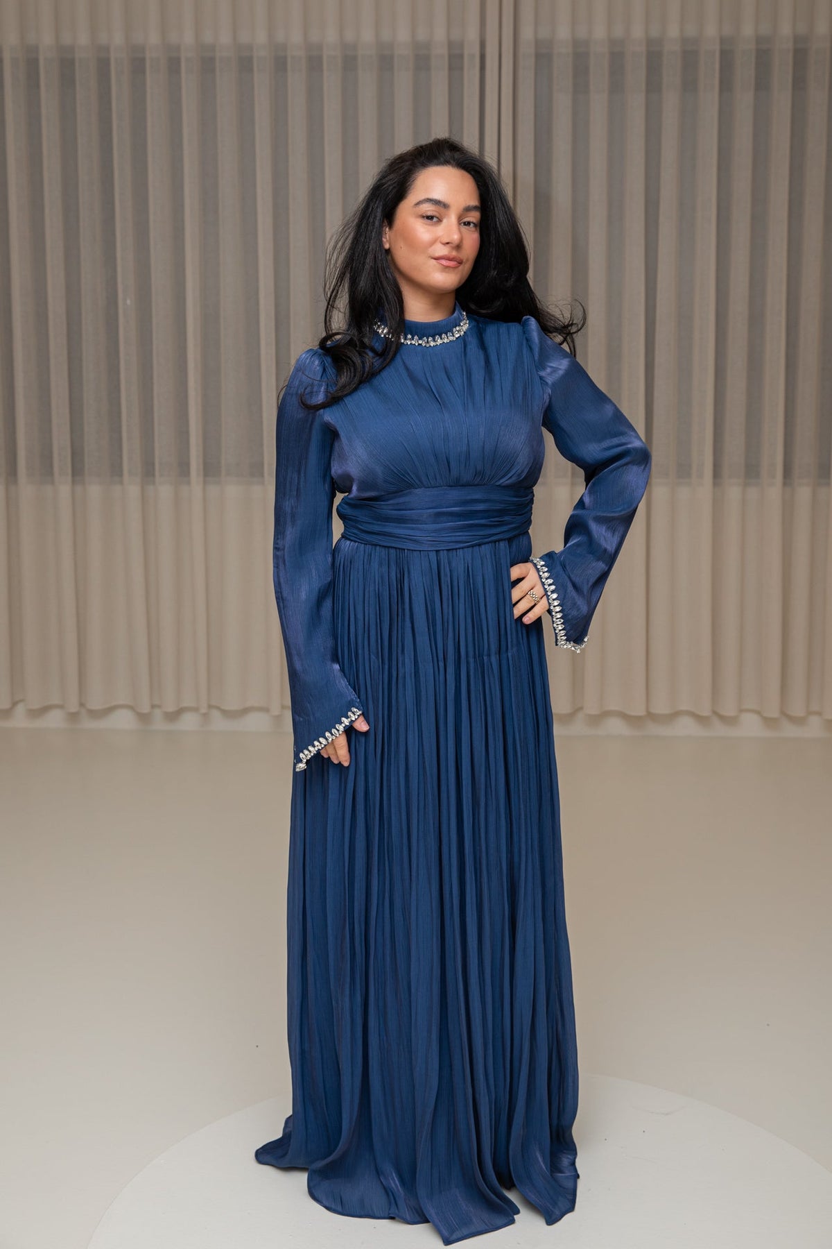 Prenses dress blue - zeymode