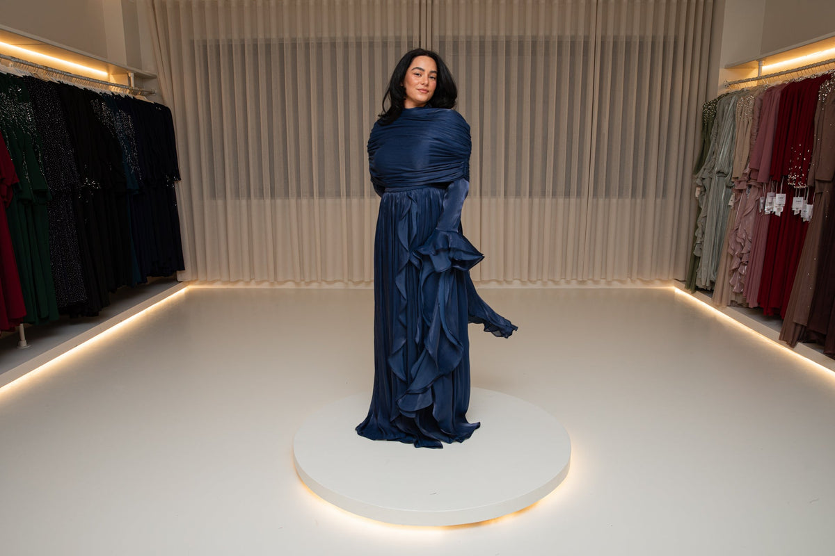 Prenses dress blue - zeymode