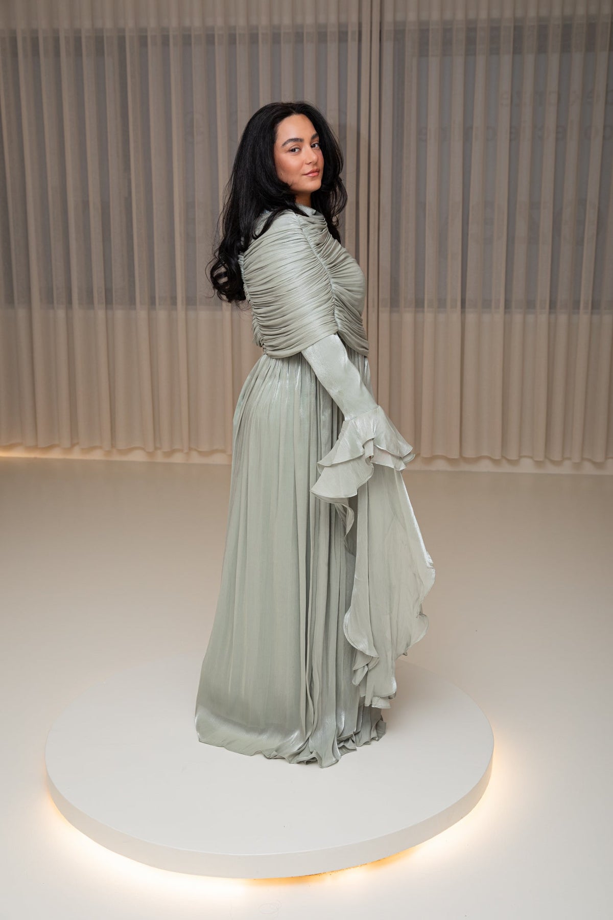 Prenses dress green - zeymode