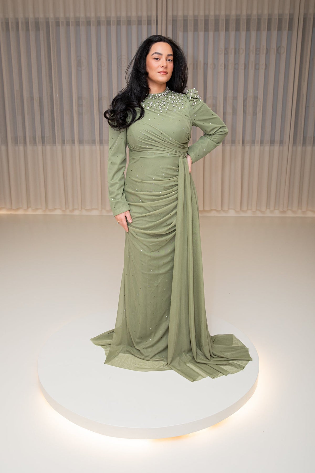 Riya dress green - zeymode
