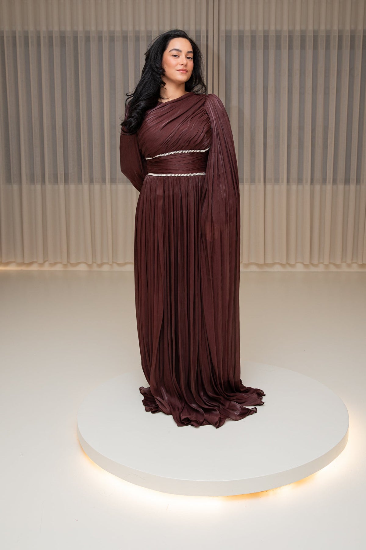 Tuana dress brown - zeymode