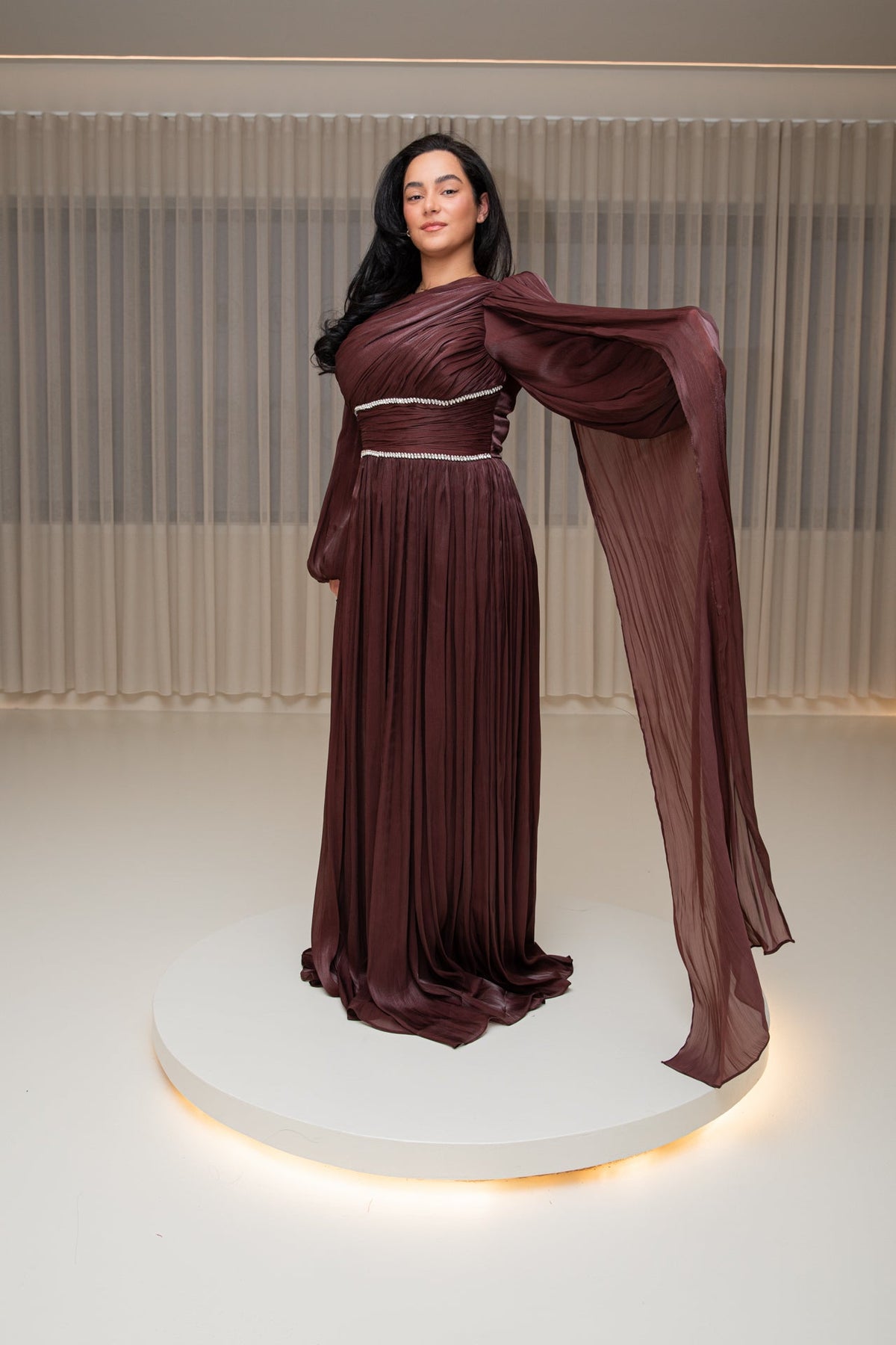 Tuana dress brown - zeymode
