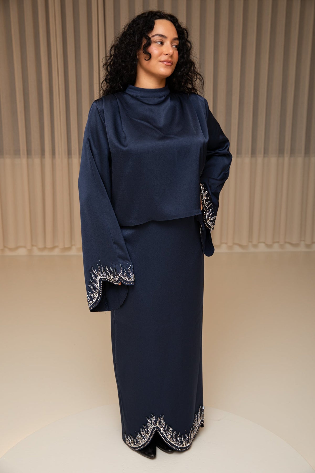 Zuya skirt set blue - zeymode